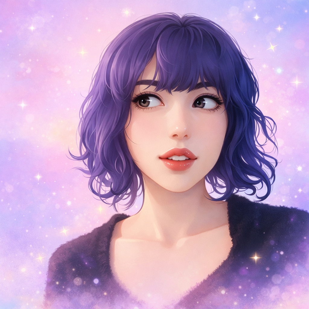 Ilustración de mascota en primer plano, estilo tierno y luminoso